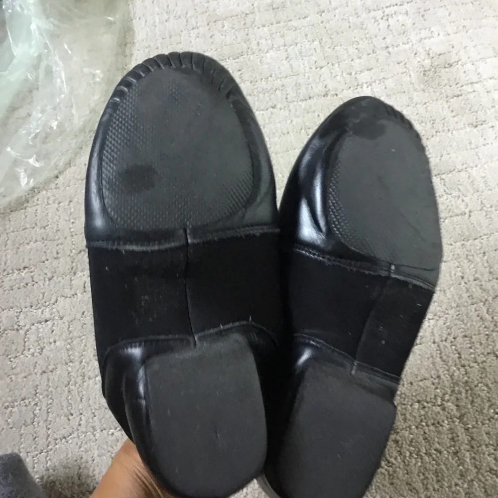 Kids Black Slip-On Dance Shoes
